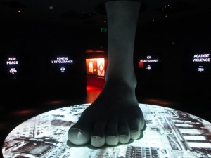 An exhibit at the permanent exhibition at ICRC 