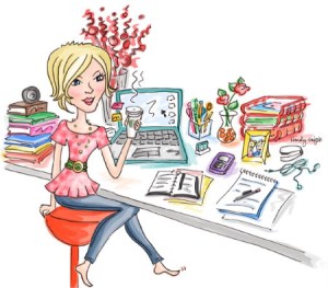 Blogging illustration