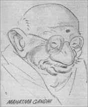 Gandhi by R K Laxman